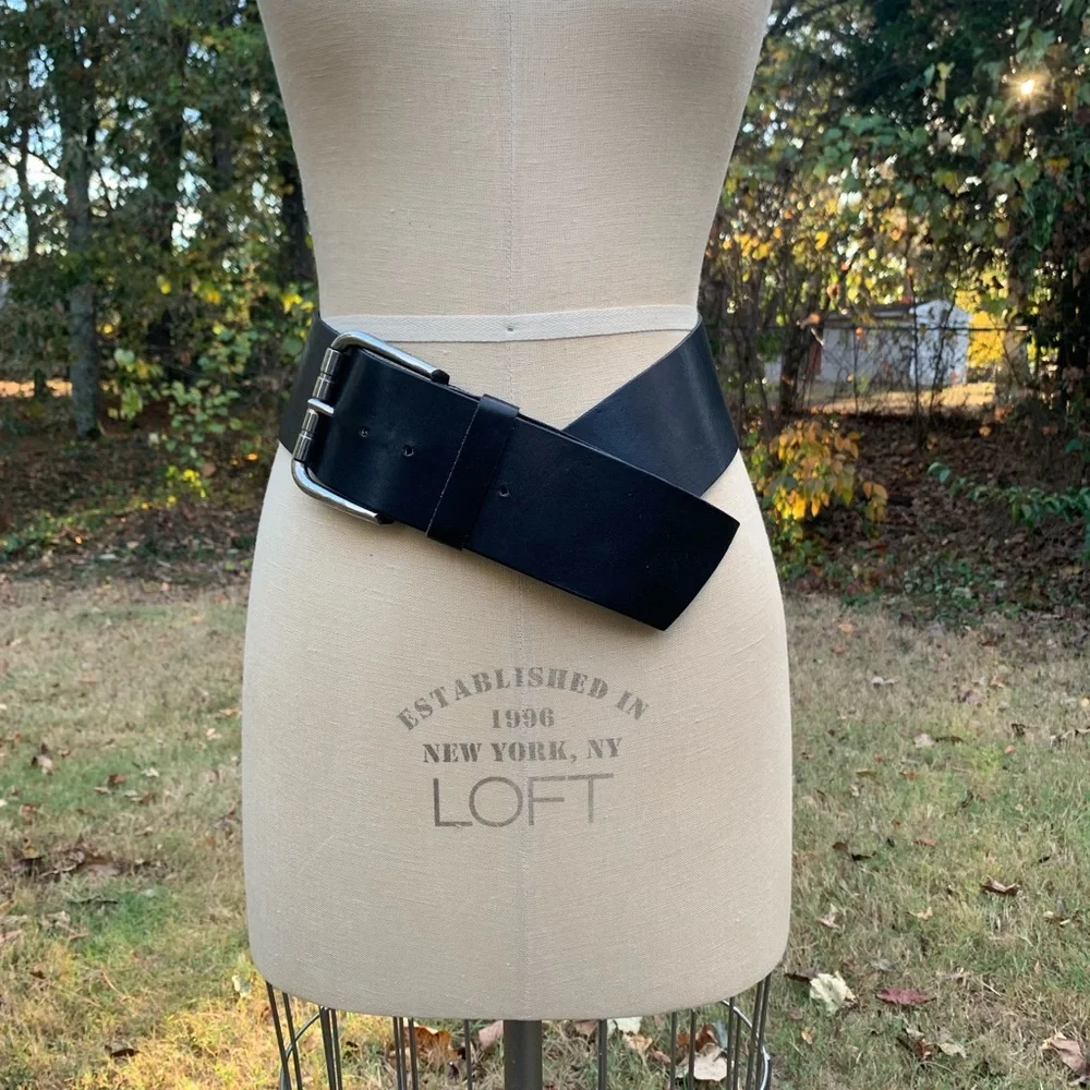 Funky Vintage Leather Oversized Waist Belt